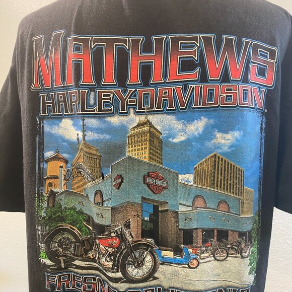 Harley Davidson Fresno California Short Sleeve Graphic T-Shirt Size Medium - Picture 2 of 2